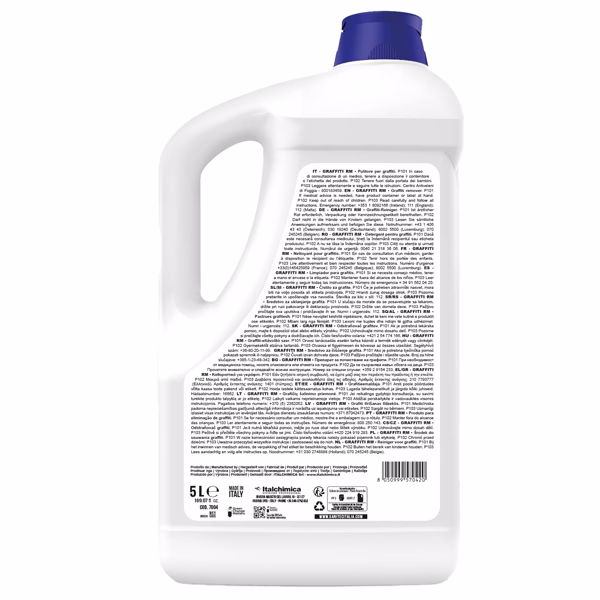 Solvente pulitore Graffiti RM - per graffitti, inchiostri e vernici - 5 L - Sanitec - immagine 2