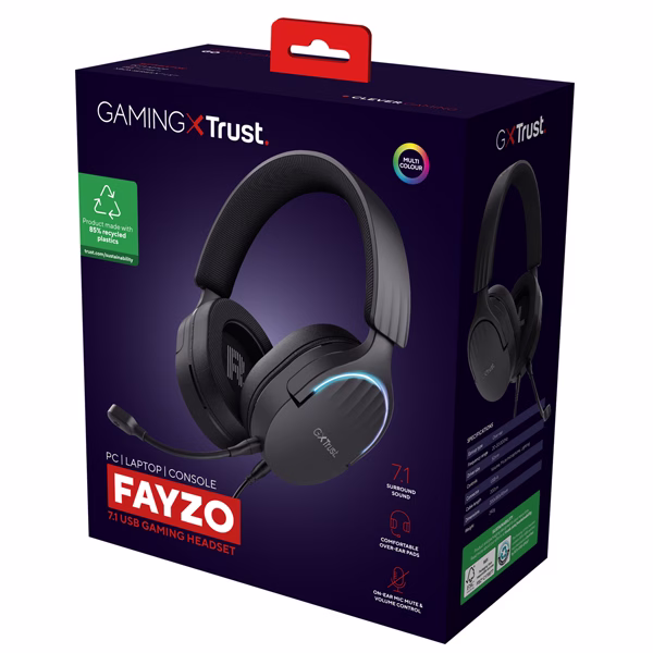 Cuffie gaming USB 7.1 GXT490 FAYZO -Trust - immagine 4