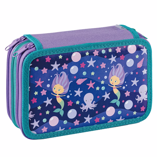 Astuccio 3 Zip Fantasy - 13 x 20 x7,5 cm - colori assortiti - Favorit - immagine 7