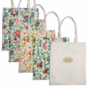 Shopper Nature Flowers - 42x38,5 cm - eco cotone - fantasie assortite - Pigna