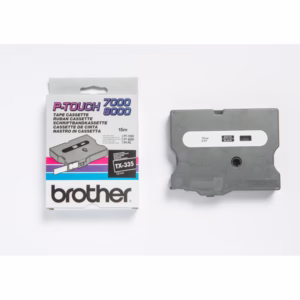 Brother - Nastro -  Bianco/Nero - TX335 - 12mm x15mt