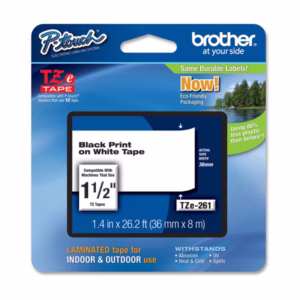 Brother - Nastro -  Nero/Bianco - TZE261 - 36mm x 8mt