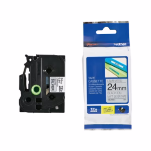 Brother - Nastro metallizzato - Nero/argento opaco - TZEM951 - 24mm x 8mt