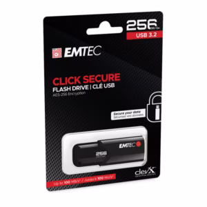 Emtec - Memoria USB B120 Click&Secure - ECMMD256GB123 - 256 GB