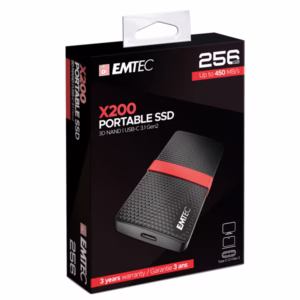 Emtec -SSD 3.1 Gen2 X200 Portable - ECSSD256GX200 - 256GB